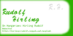 rudolf hirling business card